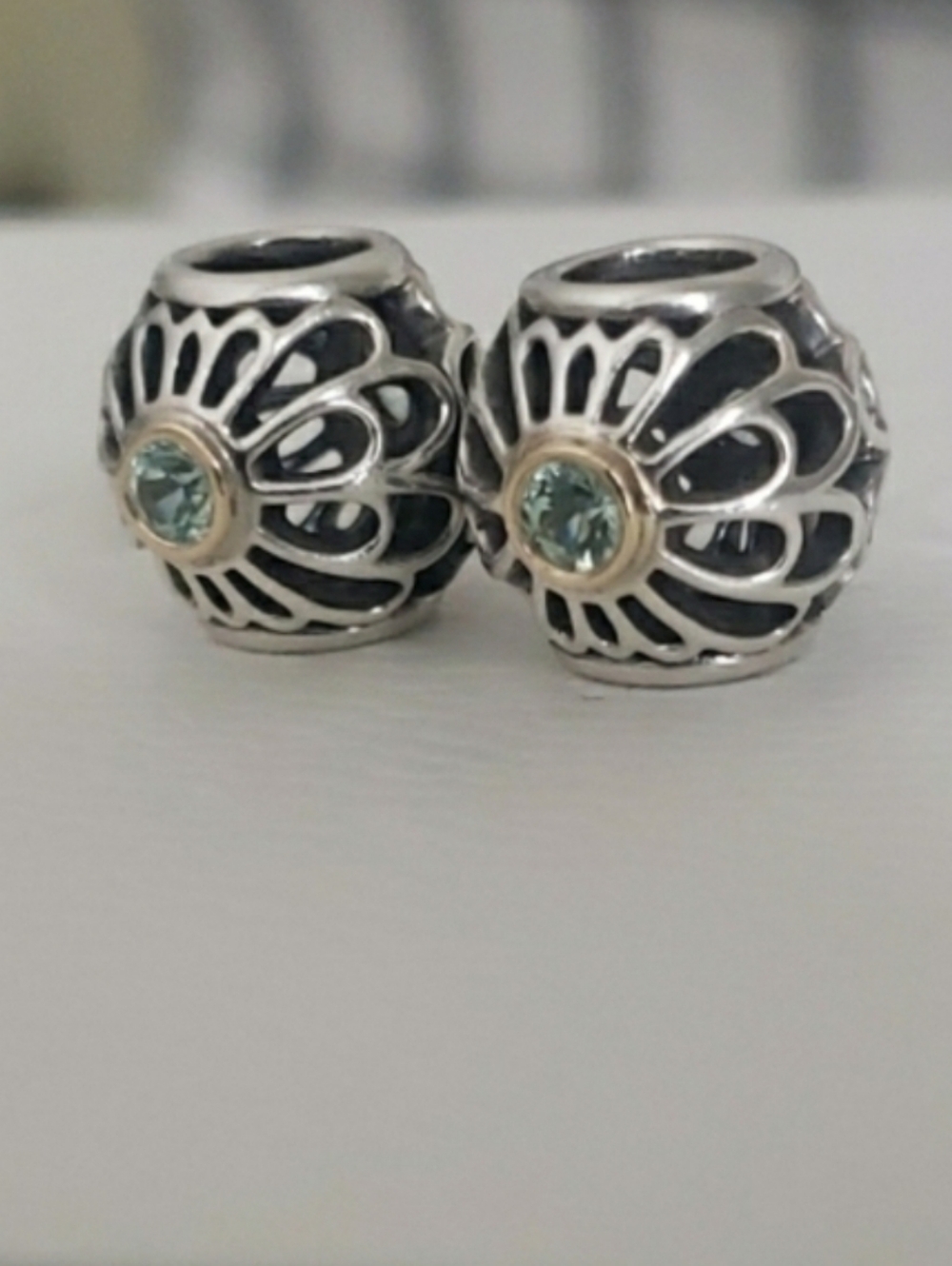Two Pandora Vintage Allure Two Tone Charm